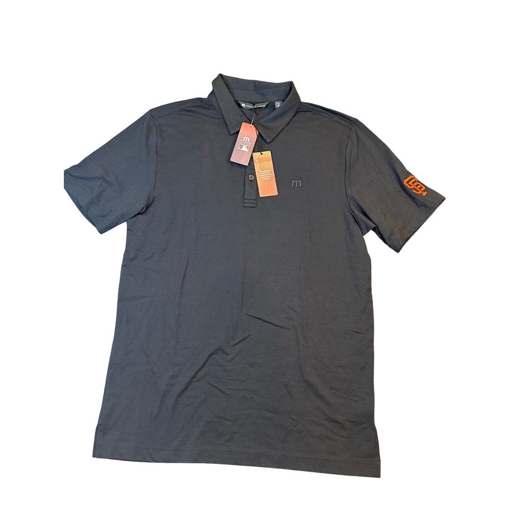 TravisMathew Mens San Francisco Giants MLB Polo Shirt Black Size M New